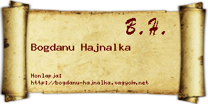 Bogdanu Hajnalka névjegykártya