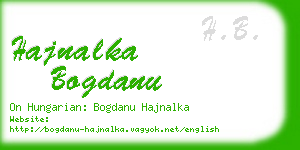 hajnalka bogdanu business card